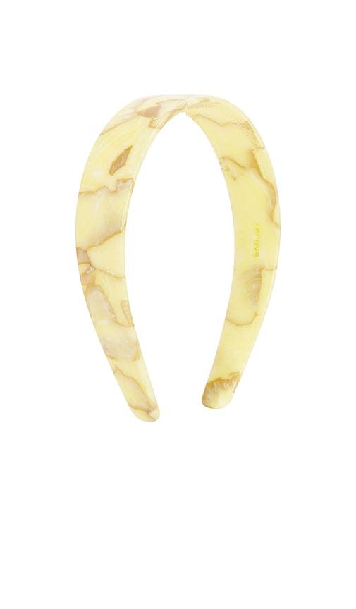 emi jay wide starlet headband in yellow.