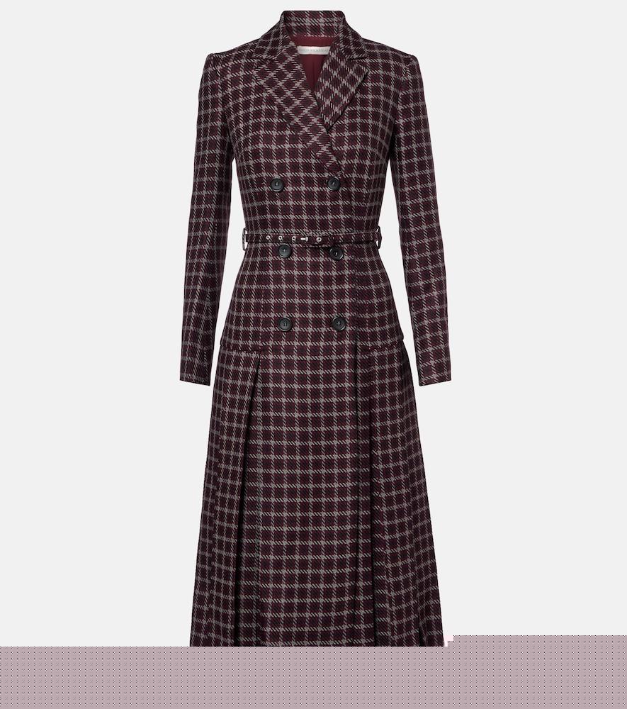 emilia wickstead chaney houndstooth wool-blend midi dress