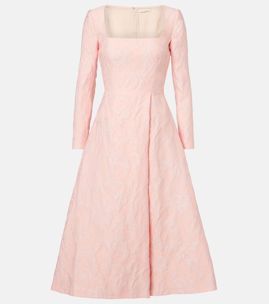 emilia wickstead glenda embroidered crêpe midi dress