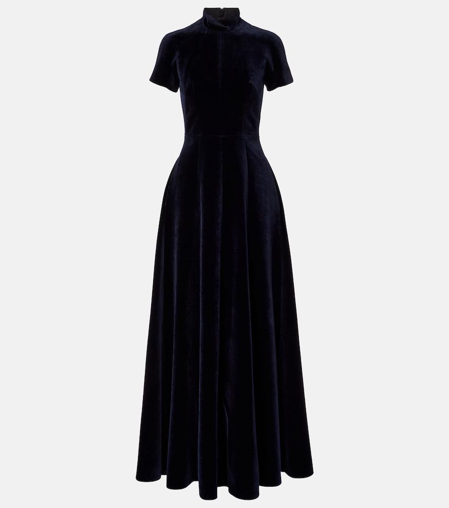 emilia wickstead malinda cotton velvet gown