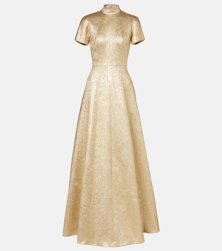 emilia wickstead malinda metallic cloque gown