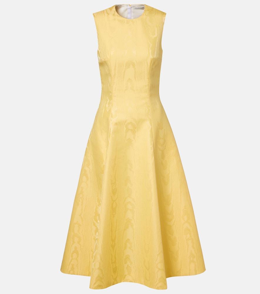 emilia wickstead mara moiré mikado midi dress