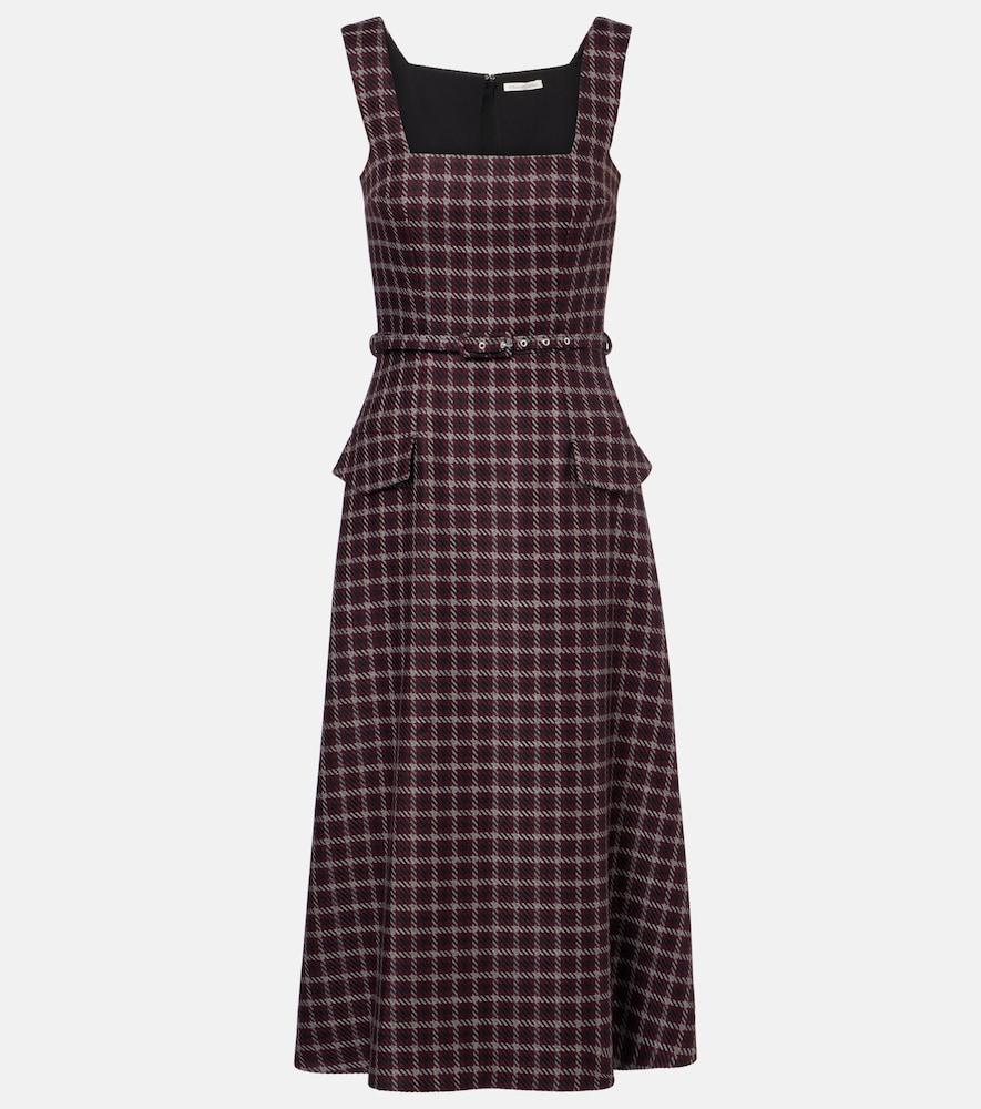 emilia wickstead petra houndstooth wool-blend midi dress