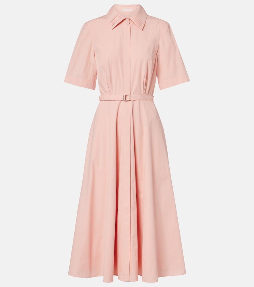 emilia wickstead rubie belted cotton midi dress