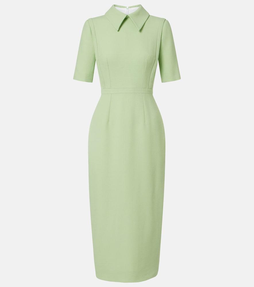 emilia wickstead valletta wool crêpe midi dress