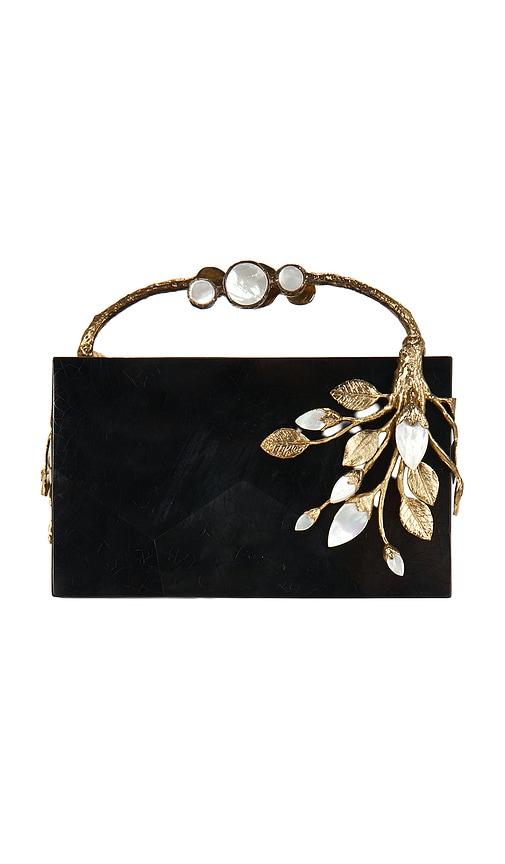 emm kuo hand casted clutch bag in black.