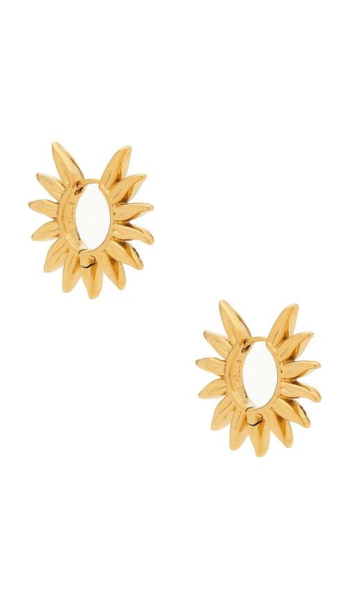 emma pills desert heat hoop in metallic gold.