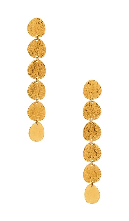 emma pills sunset hour earrings in metallic gold.
