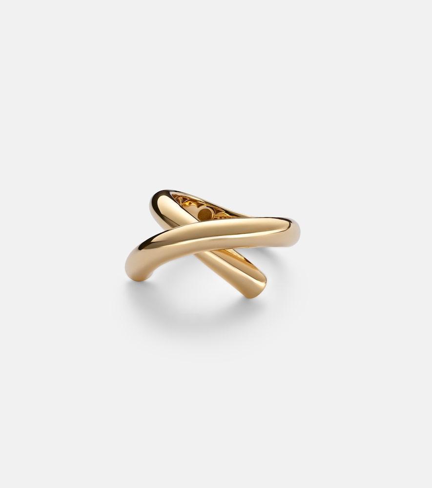 engelbert cross loop medium 18kt gold ring