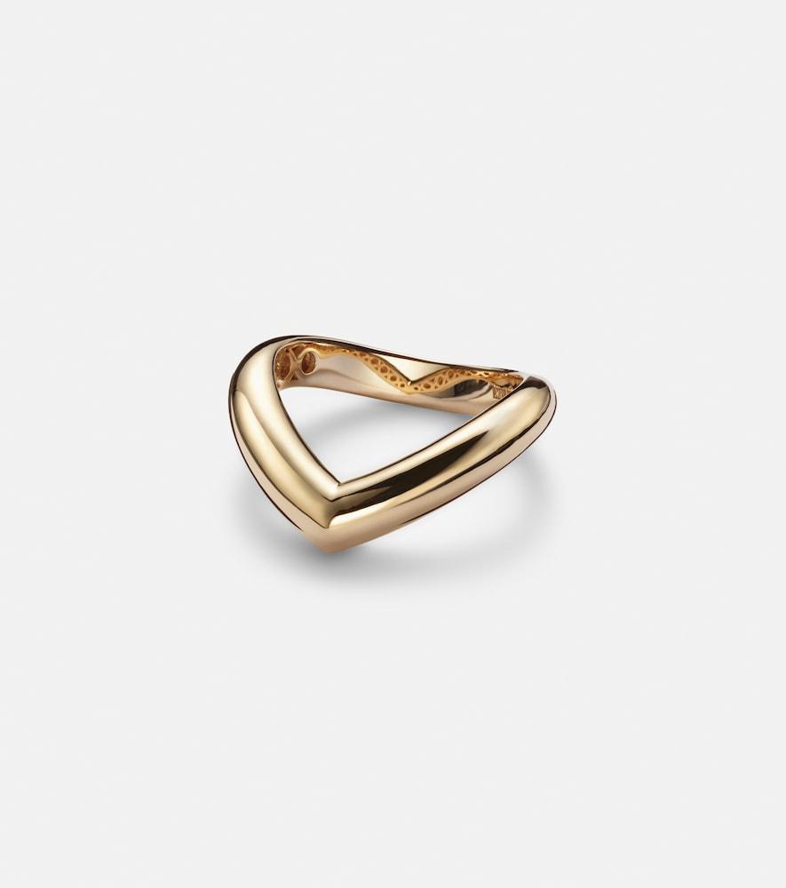 engelbert drop link medium 18kt gold ring