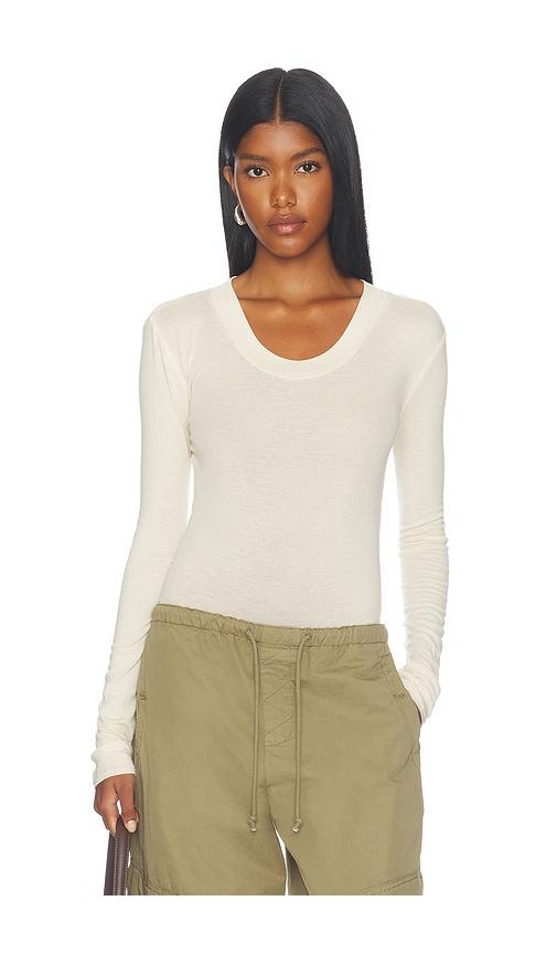 entire studios crew neck bodysuit in cream. - size l (also in m, s, xs)