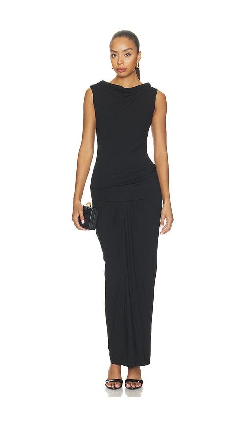 entire studios drape maxi dress in black. - size l (also in m, s, xs)