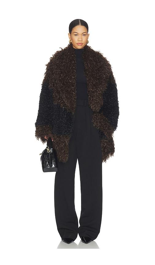 entire studios juno coat in brown,black. - size m/l (also in xl/xxl, xs/s)