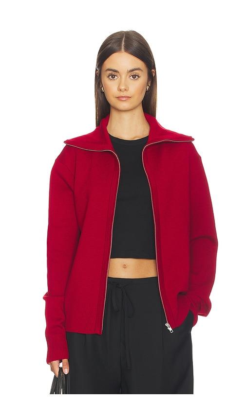 entire studios knit zip up jacket in red. - size m (also in xs)