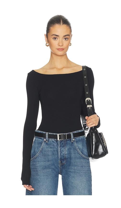 entire studios scoop neck bodysuit in black. - size m (also in s, xs)