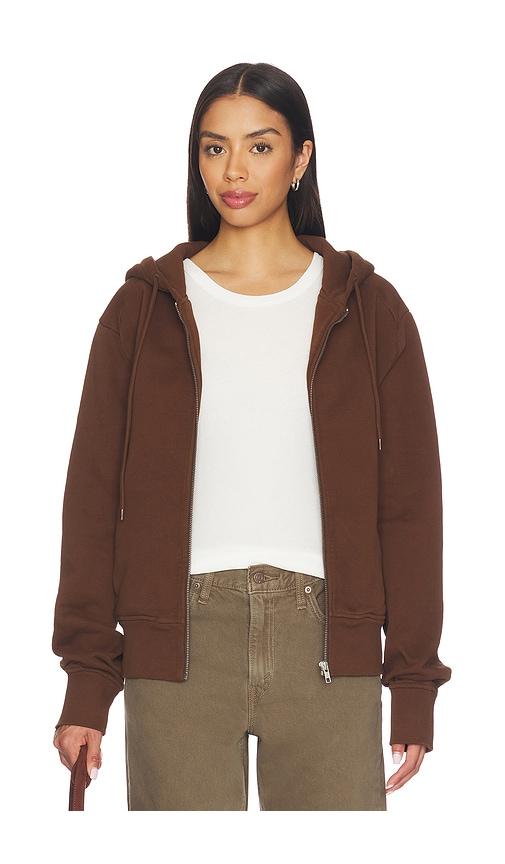 entire studios slim zip up hoodie in brown. - size m (also in s, xs)