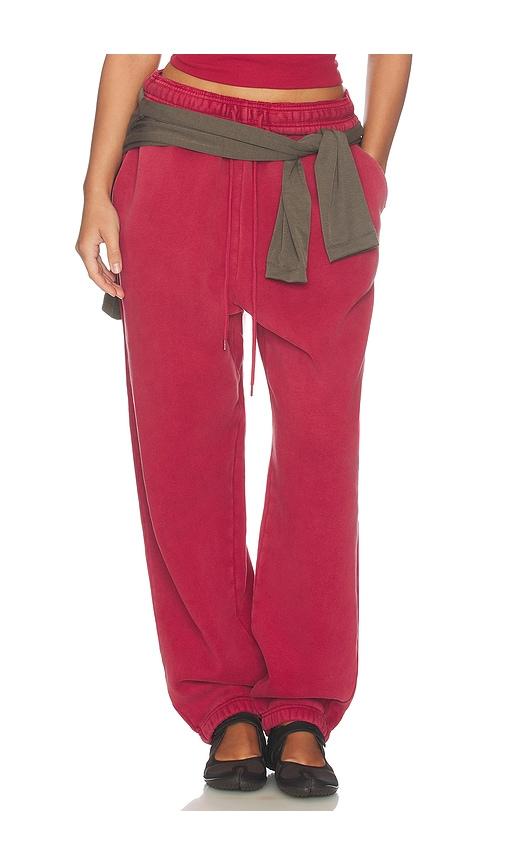 entire studios standard sweatpant in red. - size l (also in m, s, xs)