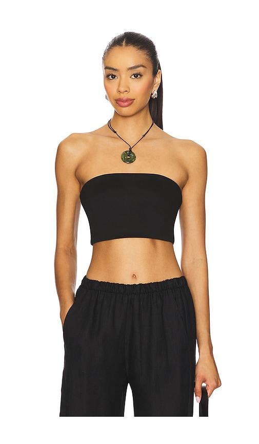 enza costa essential bandeau top in black. - size l (also in xs, s, m)