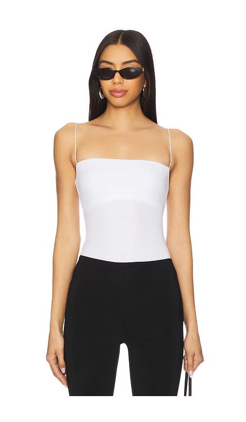 enza costa essential strappy tank in white. - size l (also in m, xl, xs)