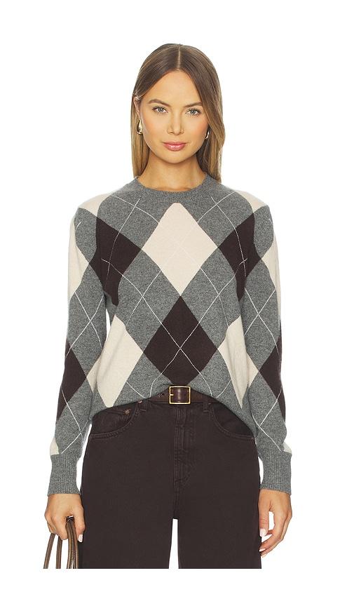 enza costa knit cashmere sweater in grey. - size m (also in s)