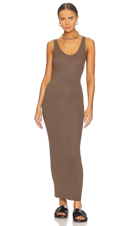enza costa maxi tank dress in brown. - size m (also in xs, s, l, xl)