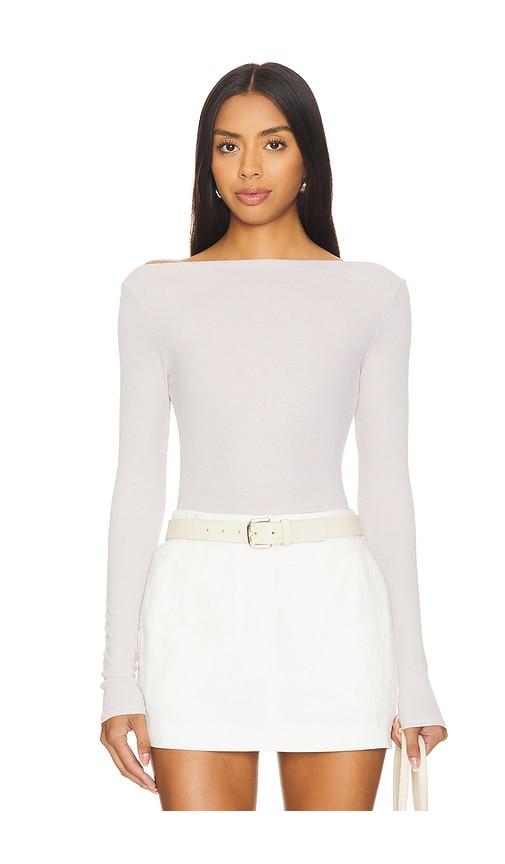 enza costa silk knit boat neck in beige. - size m (also in xs, s, l, xl)