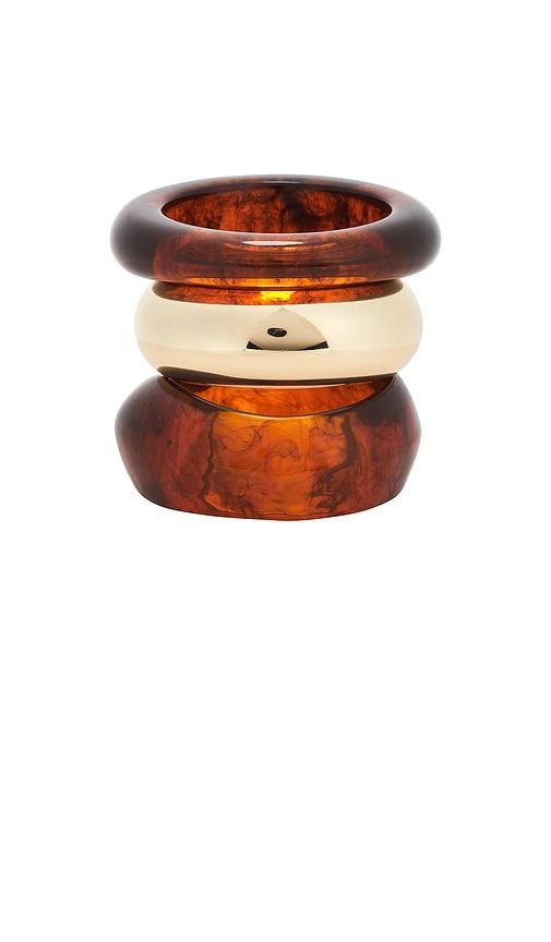epifene bangles set of 3 in brown.