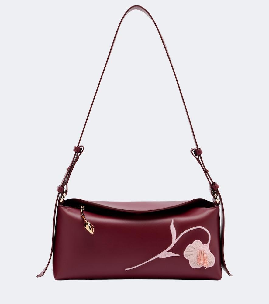 erdem bloom east west medium leather shoulder bag
