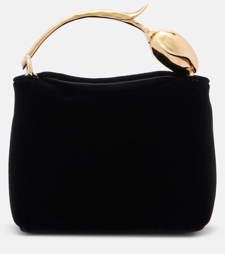 erdem bloom micro velvet top-handle bag