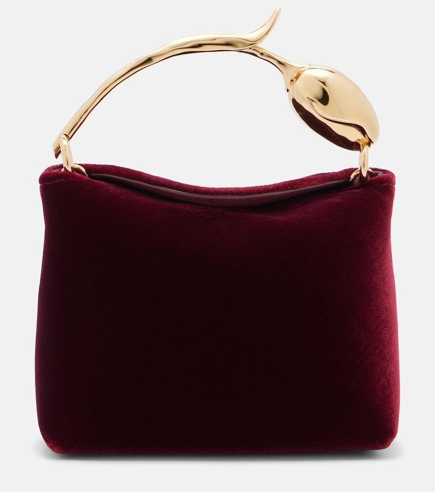 erdem bloom micro velvet top-handle bag