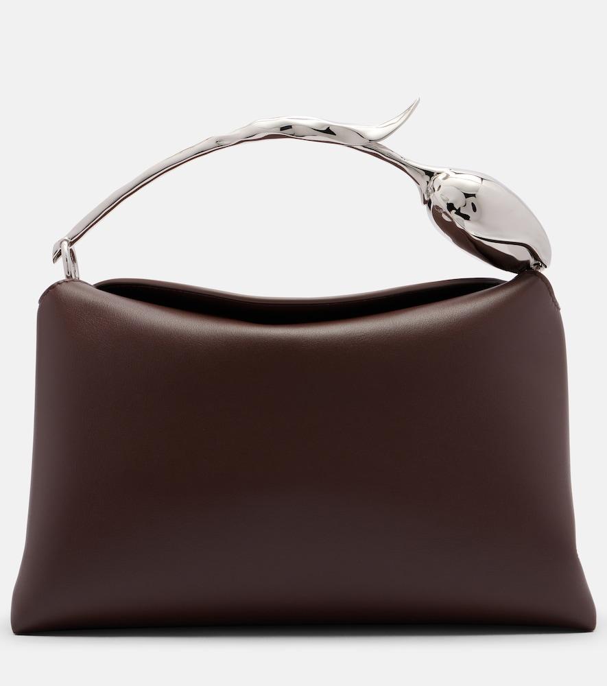 erdem bloom midi leather top-handle bag