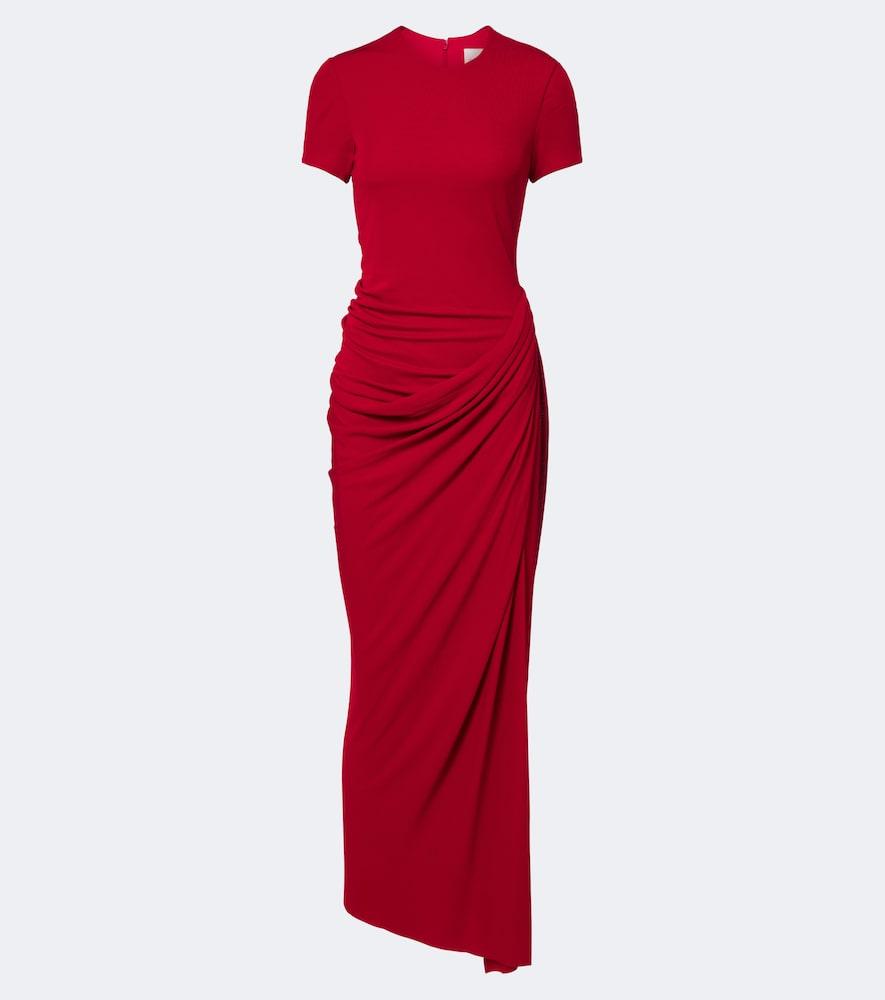 erdem draped jersey maxi dress
