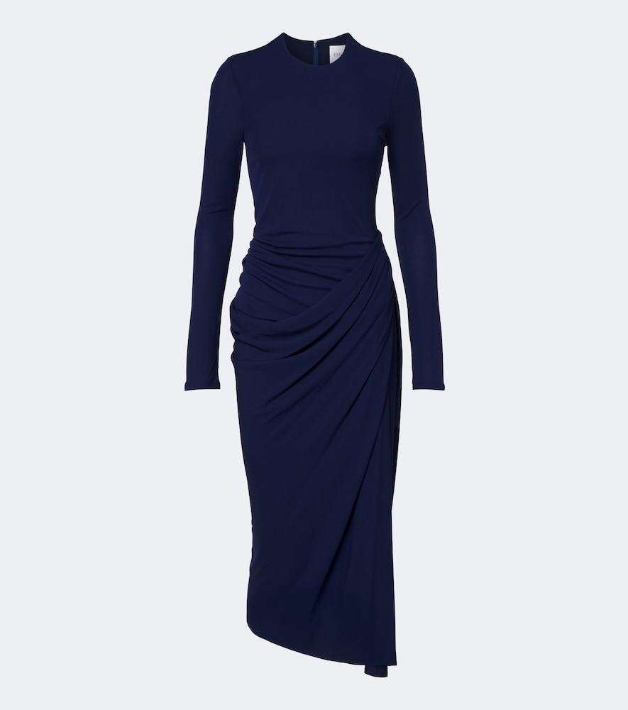 erdem draped jersey midi dress