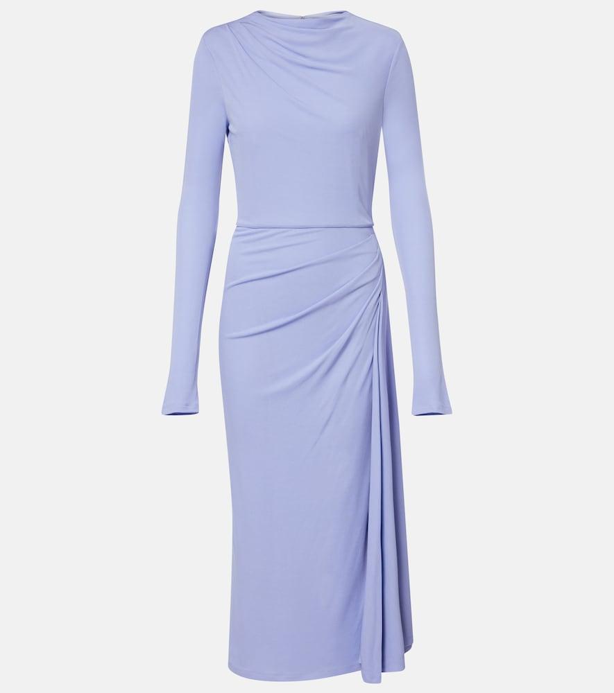 erdem draped jersey midi dress