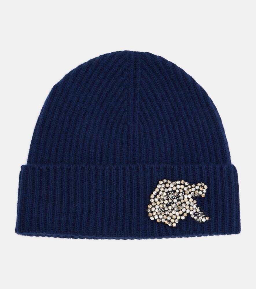 erdem embellished cashmere beanie