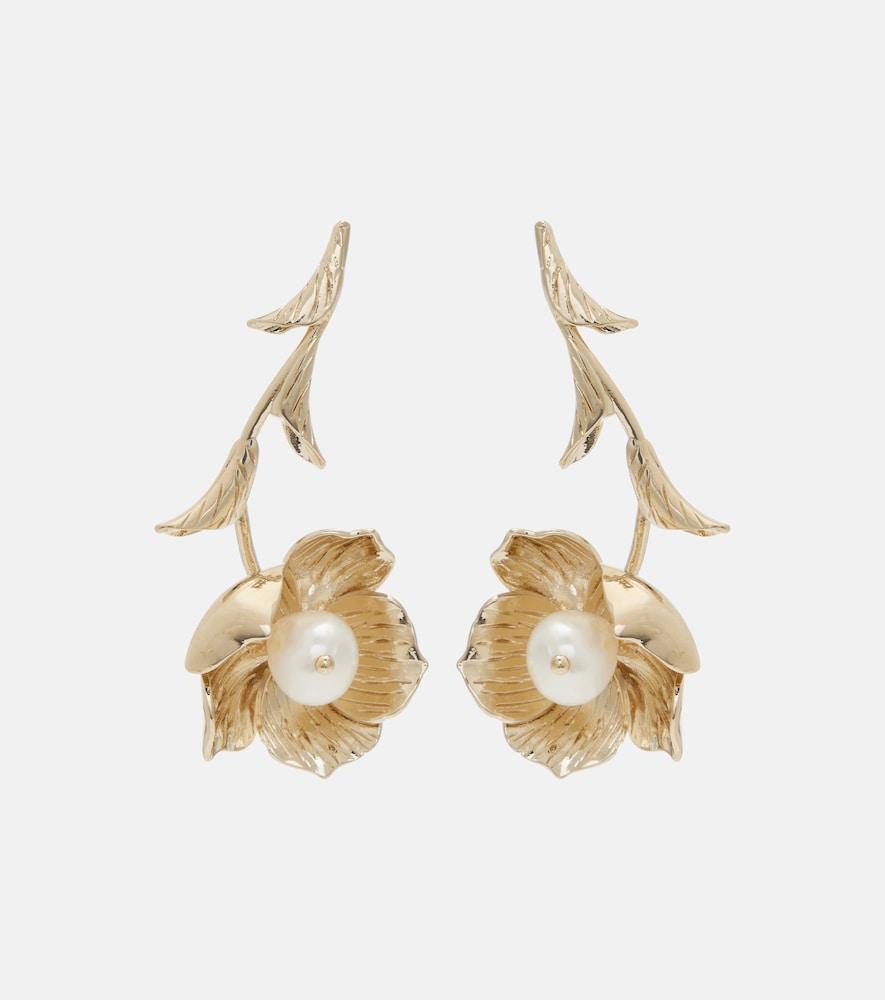 erdem embellished drop earrings