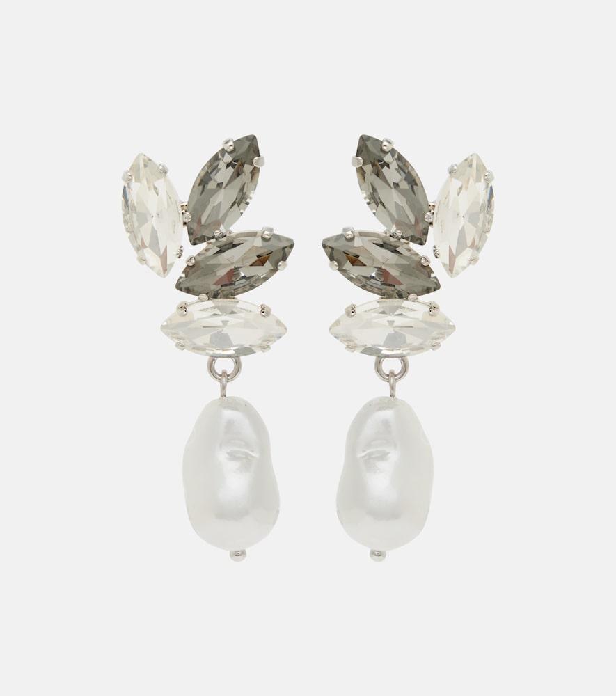 erdem embellished faux-pearl drop earrings