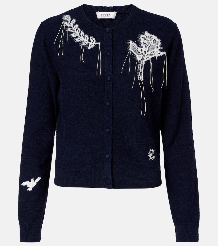 erdem embroidered cardigan