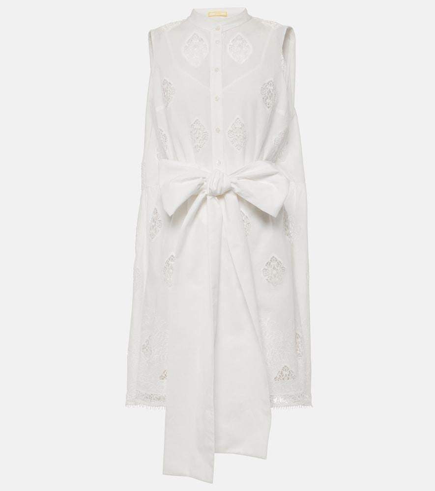 erdem embroidered cotton-blend minidress