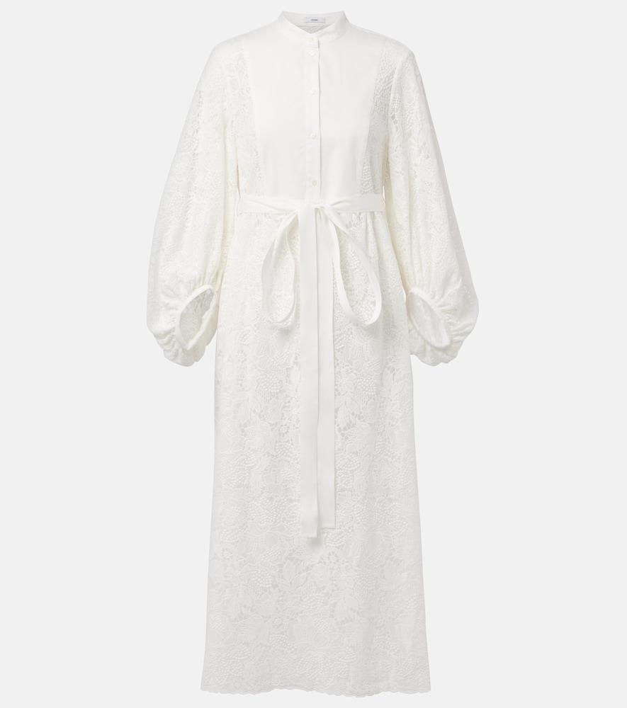 erdem embroidered cotton lace midi dress
