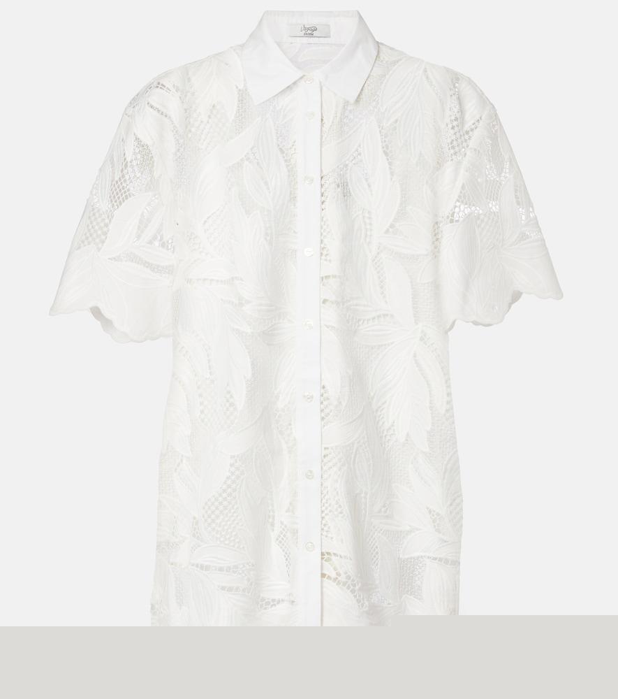 erdem embroidered mesh shirt