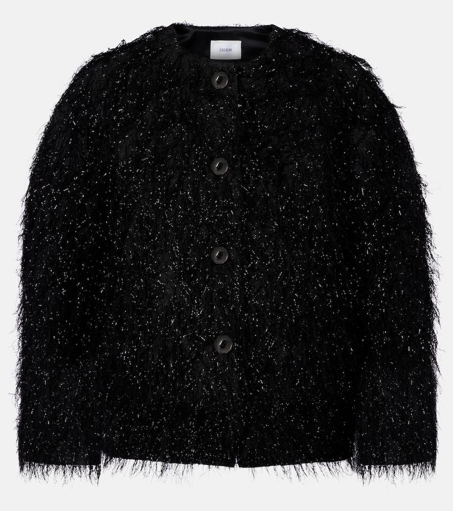 erdem lurex fil coupé jacket