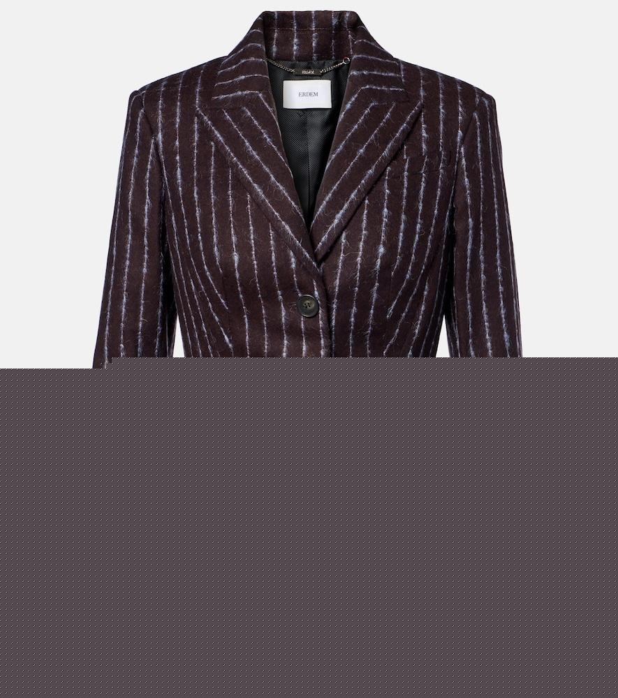 erdem pinstripe wool and mohair blazer
