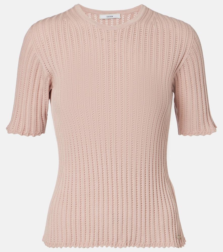 erdem pointelle cotton top