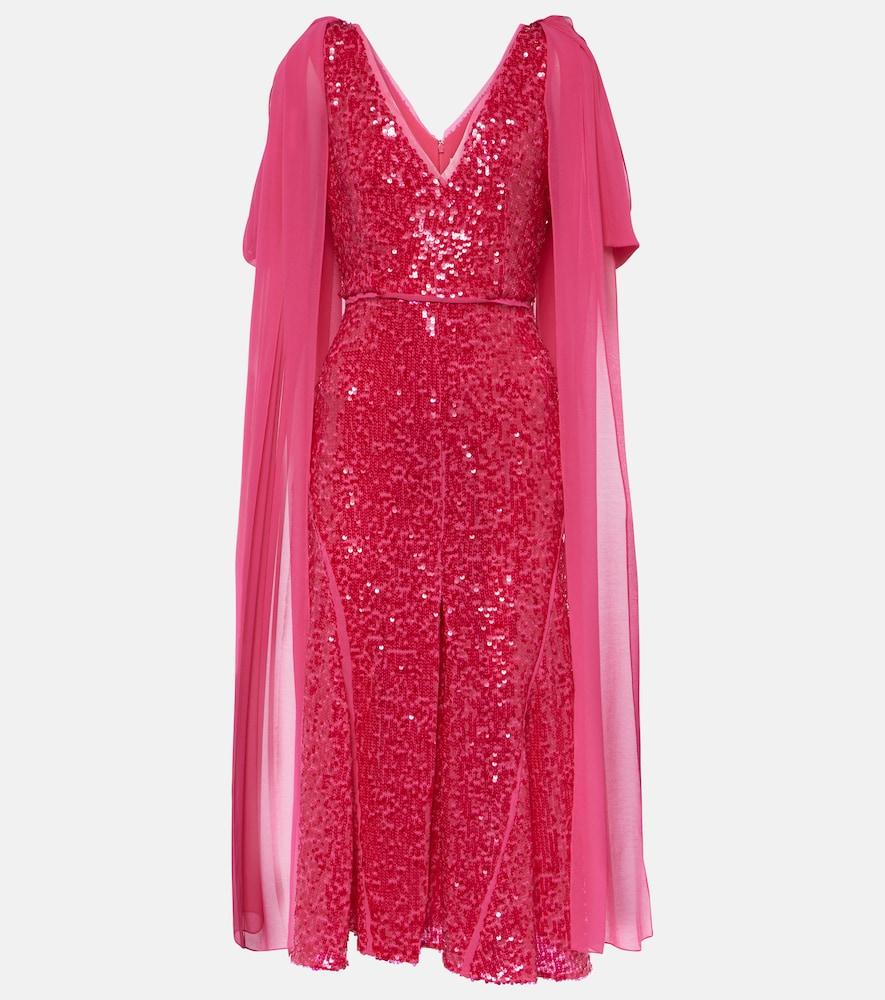 erdem sequined midi dress