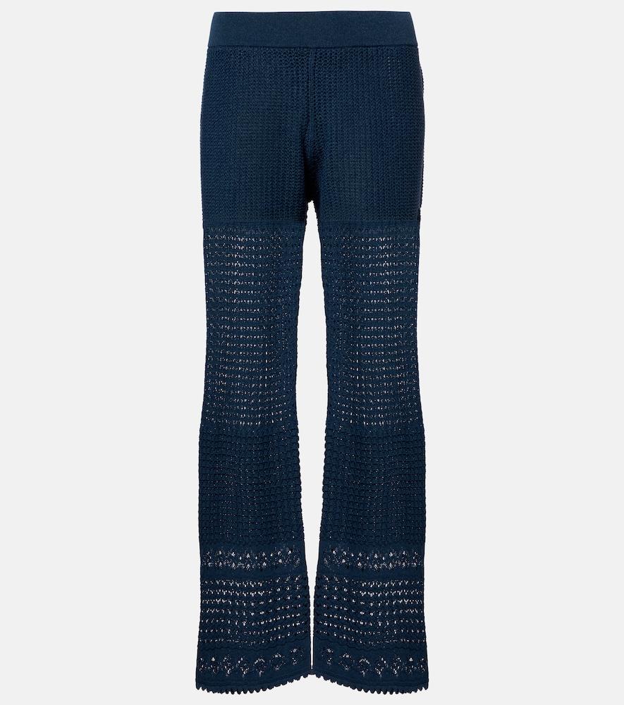 eres emblème open-knit straight pants