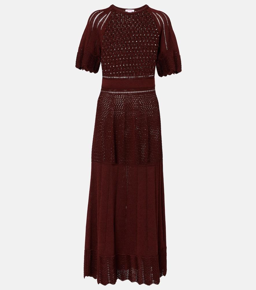 eres imaginaire cotton-blend maxi dress