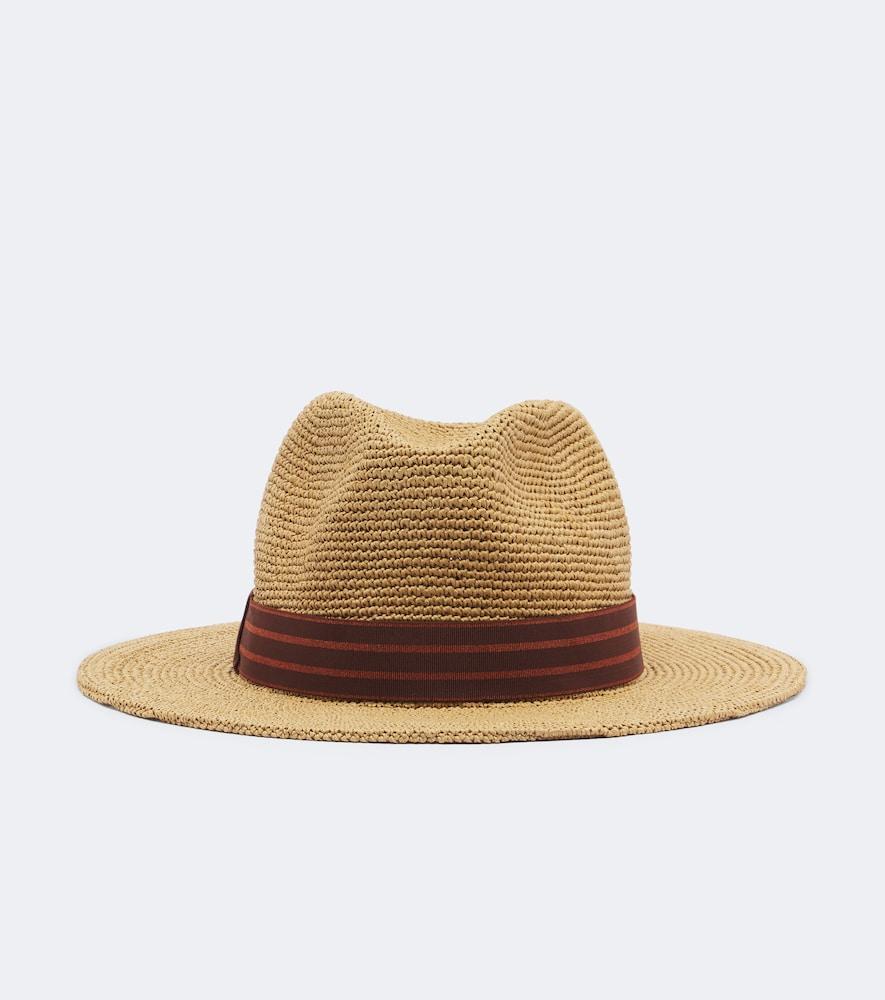eres marlon raffia-effect panama hat