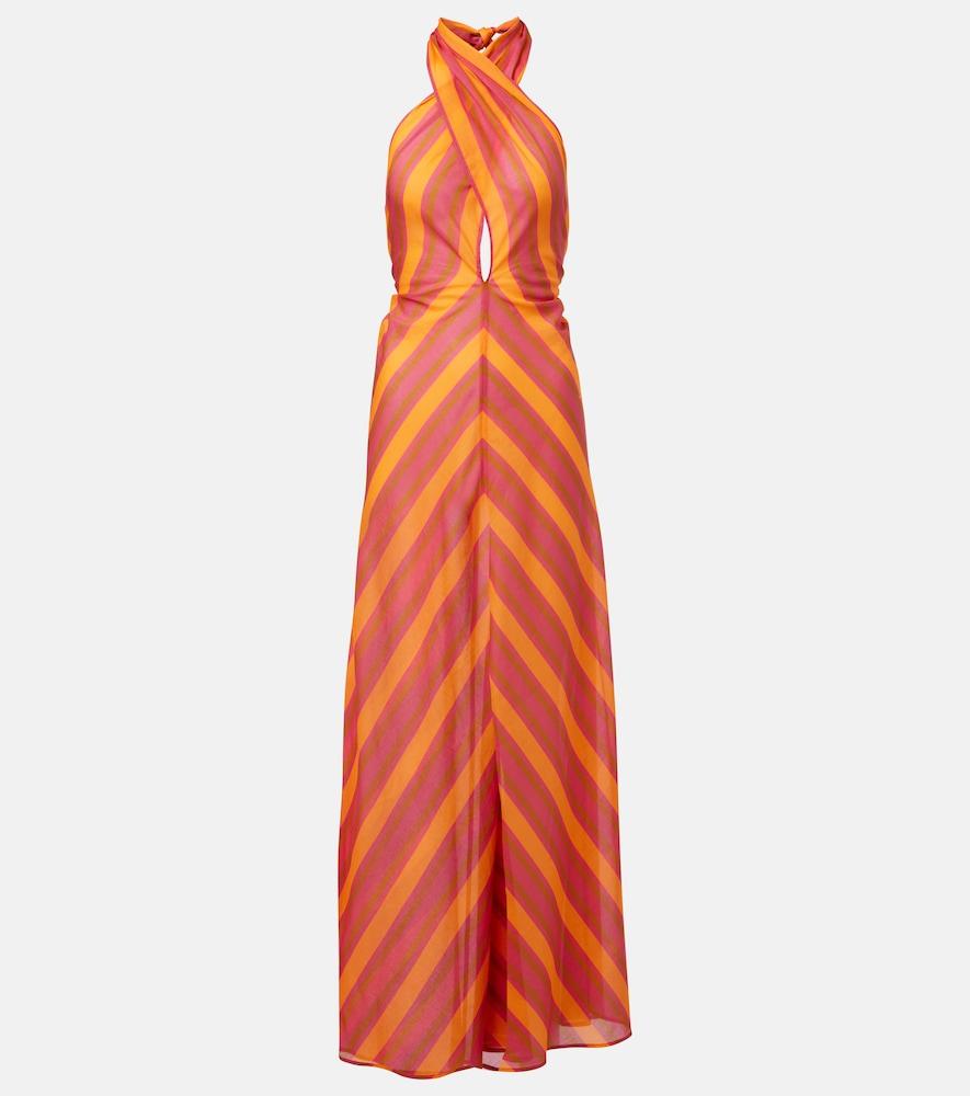 eres neree printed cotton voile maxi dress