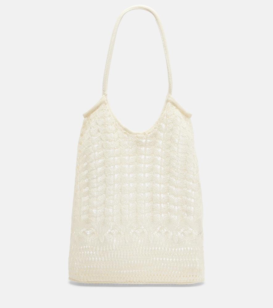 eres ocre crochet shoulder bag